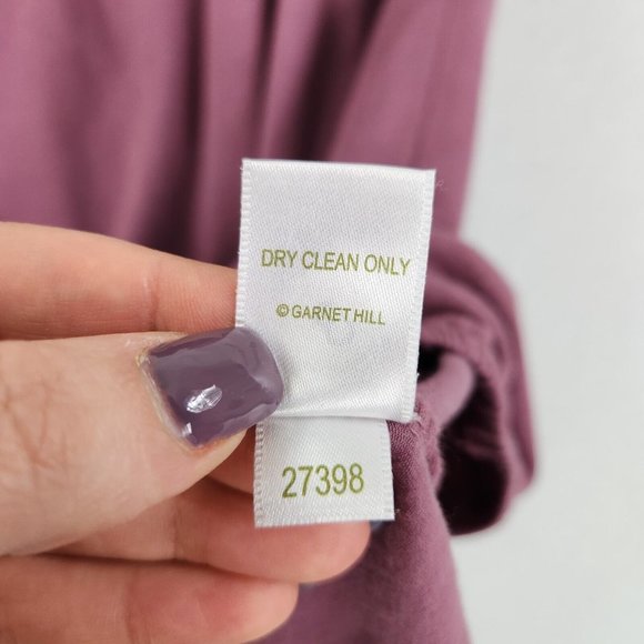 Garnet Hill Shirt Womens Small Mauve Purple Pink Cap Sleeve Scoop Neck Casual - Picture 8 of 9